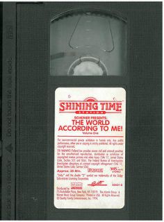 VHS Shining Time Station Schemer Presents The World According to Me