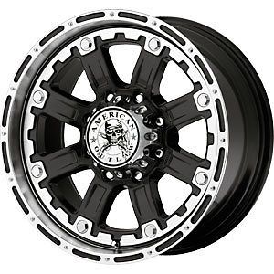 New 18X8.5 8x165.1 American Outlaw Black Wheels/Rims