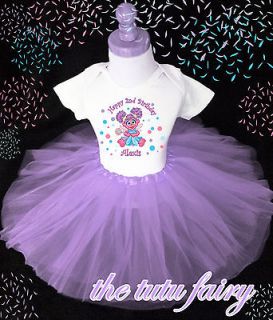 Abby Cadabby 2nd 3rd 4th Birthday light purple tutu & shirt set name