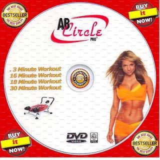 AB CIRCLE PRO 4 WORKOUTS DVD Ab Motion AbTrak Ab Fitness ★ BEST