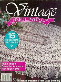 Vintage Needlework Pattern Book Knitting Crochet & Tatting 15 Heirloom