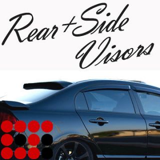 03 07 Sedan/4D Side Window Sun Shade + Rear Windshield Visors Guard