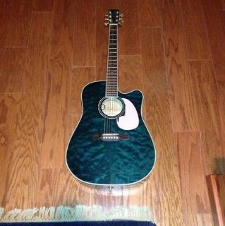 Alverez FD60 PL In Blue Acoustic / Electric Guitar with Hardshell Case