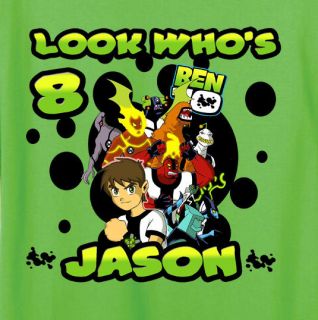 BEN 10 ALIEN FORCE BIRTHDAY T SHIRTS, Many Sizes & Colors Ben10