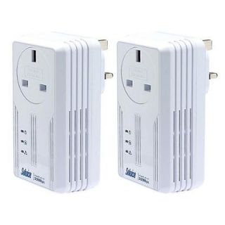 Solwise 500AV Homeplug with mains passthrough   Twin Pack 2