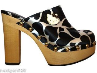 Sanrio Licensed Hello Kitty Adelina Heart Print Clog Womens Shoe Size