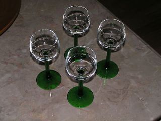 EMERALD by CRISTAL D ARQUES Crystal White Wine Hock Stemware Green