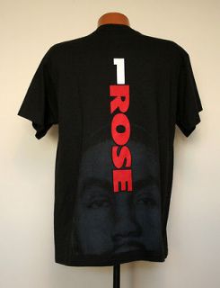 Chicago Bulls Derrick Rose #1 NBA Black Headbanger II UNK T shirt Mens