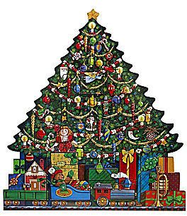 Choice Traditions Christmas Tree Wooden Advent Calendar 22X16 NIB