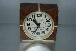 Mid Century Danish Mod lighted dial General Electric Alarm Clock 7416
