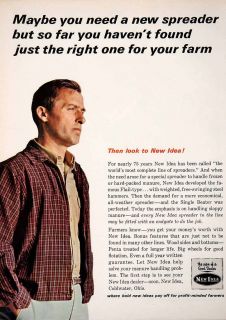 1966 Ad New Idea Spreader Agriculture Farming Machinery Equipment