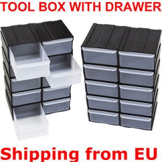 Plastic Tool Box With 10 Drawer Storage 310 x 160 x 130mm Case
