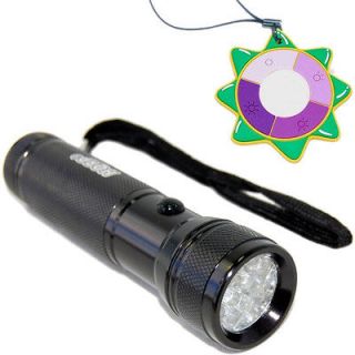 HQRP 365 nm 12 LED Ultra Violet UV Light Torch Flashlight Camping