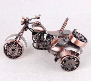 M8A  1 Bronze Metal Welding Three Wheeled Motorcycle Model Christmas