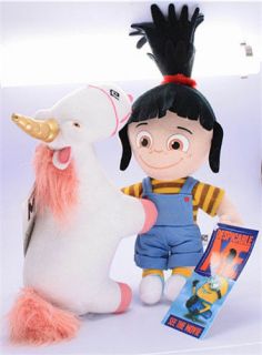 DESPICABLE ME Cute Agnes and Fluffy Unicorn Plush toys