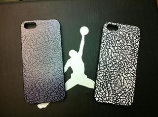 Nike Air Jordan White Black Cement Elephant Print Case iPhone 4 4S 5