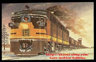 Postcard 1959 SOO LINE Alco FA 1 #207 Brown & Yellow Paint RUSS