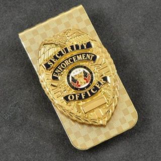 Security Enforcement Officer SEO Money Clip Gold NEW