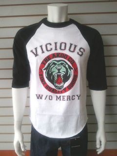 Akoo Vicious Mercy blk/white Raglan Tee Shirt by Akoo