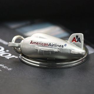 Civil Aircraft Airplane Model Keychain Key Chain Ring Keyring Key Fob