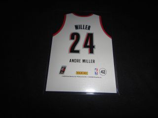 ANDRE MILLER 2010 11 PANINI THREADS DIE CUT HOME JERSEY #42 PORTLAND