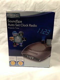 Homedics SoundSpa Nature Sounds Auto Set Clock Radio