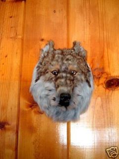 WOLF HEAD MOUNT REALISTIC fur FURRY ANIMAL REPLICA w2462 