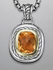 JUST REDUCED   Silver Chain Necklace and Albion Enhancer, Citrine