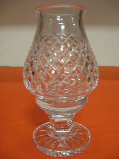 Crystal 2 pc. Hurricane Lamp w/Alana Pattern (Etched Waterford Logo