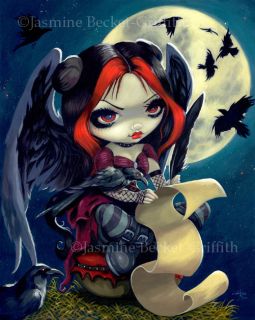 Jasmine Becket Griffit h art BIG print SIGNED Once Upon a Midnight