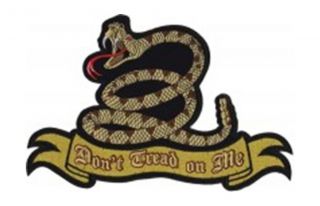 DONT TREAD ON ME SNAKE, Large Embroidery Back Patch, Wholesale, #
