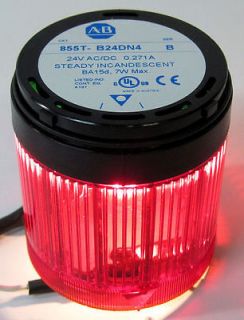 ALLEN BRADLEY BULLETIN 855T STACK LIGHT STEADY RED MODULE 855T B24DN5