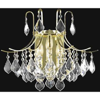 Crystal Gold 3 light 65006 Collection Wall Sconce   8100W16G/RC