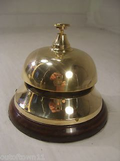 Solid Brass Reception Bell , Hotel / Bar / Desk