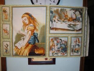 ALICE IN WONDERLAND STORY PANEL 23 X 44 QUILTING TREASURES QUIL