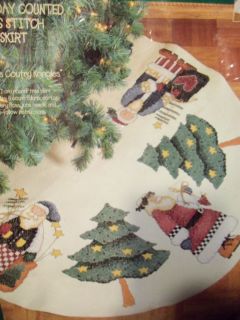 1997 Bucilla Almas Country Kringles Tree Skirt Kit