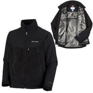 New COLUMBIA mens Omni Heat Heat Elite BLACK softshell winter jacket