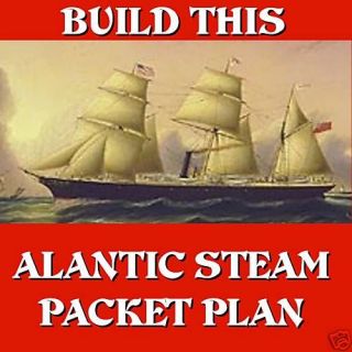 RADIO CONTROL STEAM PACKET MODEL BOAT PLANS NOTE & FULL SIZE PLANS