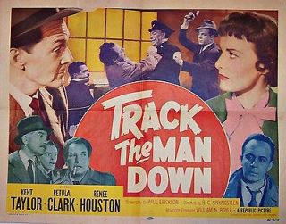 TRACK THE MAN DOWN (1955) DETECTIVE FILM NOIR * ORIGINAL 22X28 POSTER