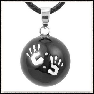 Pregnancy Handprint BOLA BELL Pendant + free wax Necklace N14NB119