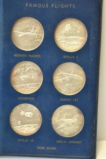 Mint Lindbergh Apollo 13 11 Amelia Earhart Hughes Boeing Silver Coin