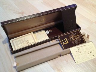 RARE VINTAGE ALFRED DUNHILL WRIST WATCH BOX + BOOKLETS WARRANTY CARD