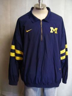 Nike Michingan Wolverines Pull Over Jacket Track/Warm up NCAA sz XXL