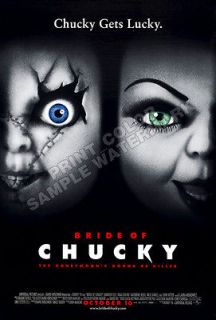 THE BRIDE OF CHUCKY (Horror, Chucky Gets Lucky)   MOVIE POSTER   FREE