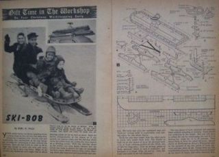 to Build a 6 WOOD Wooden Steerable Snow Sled w Ski Runners ARTICLE