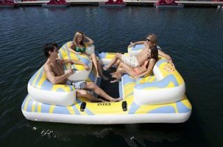 Oasis Island Inflatable Lake & River Seated Floating Water Lounge Raft