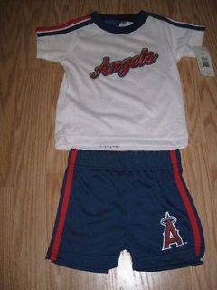 NEW Anaheim ANGELS INFANT 3/6 Months Adorable Shirt Shorts Outfit