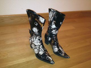 Giorgio Fabiano patent leather boots size US 6, EU 36, UK 3