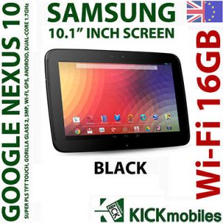 GOOGLE NEXUS 16GB WI FI 10.1 INCH BLACK ANDROID TABLET PC WIFI