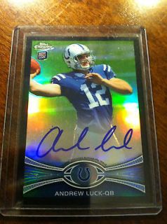 andrew luck auto topps in Football